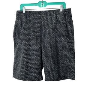 Under Armour Golf Shorts 34 Men Match Play Black White Scatter Print 1259596